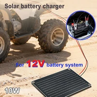 LEAORLD Chargeur de batterie solaire MPPT 12V 10W, kit de charge au solaire pour batterie 12V pour voiture, bateau, marine, camping-car 5