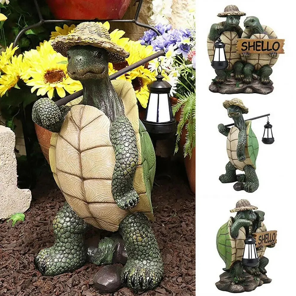 

Tortoise Sculpture Art Turtle Statue Craft Ornaments Garden Animal Resin Figurine Decoration Outdoor Yard Home Spring Decoration