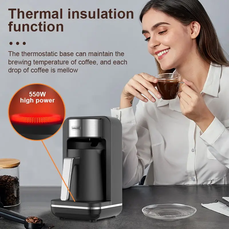 SOKANY 0137 Coffee Pot Hot Brewing Home Office Machine with Cup