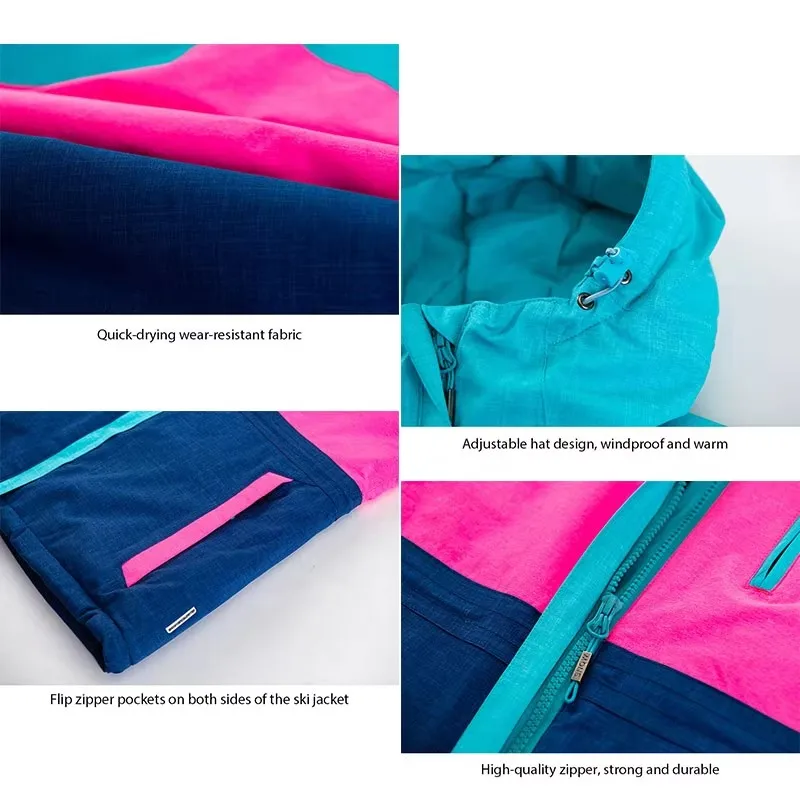 Women's Winter Ski Jackets Outdoor Windproof Waterproof Warm Skiing Snowboard Coats Female Breathable Ski Jacket Snow Equipment