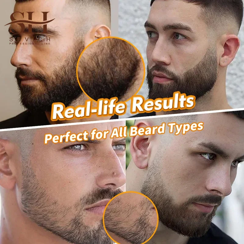 Waterproof Beard Pen Filler Men Moustache Coloring Pen Beard Coloring Filling Enhancer Black Fiber Hair Stuffing Tool