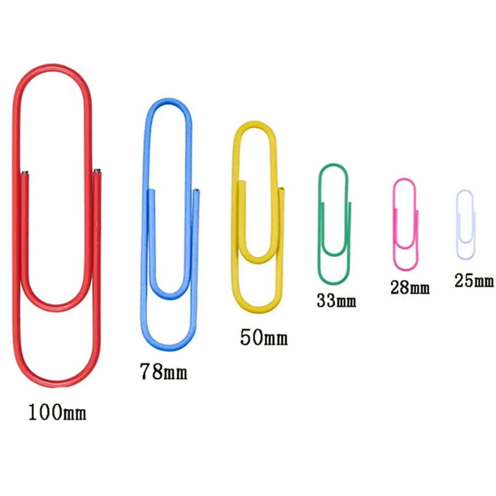 6pcs 10cm large Metal Paper Clips for Paperwork random color Paperclips Organizers Office School Index Bookmark paper clips mini bookmark