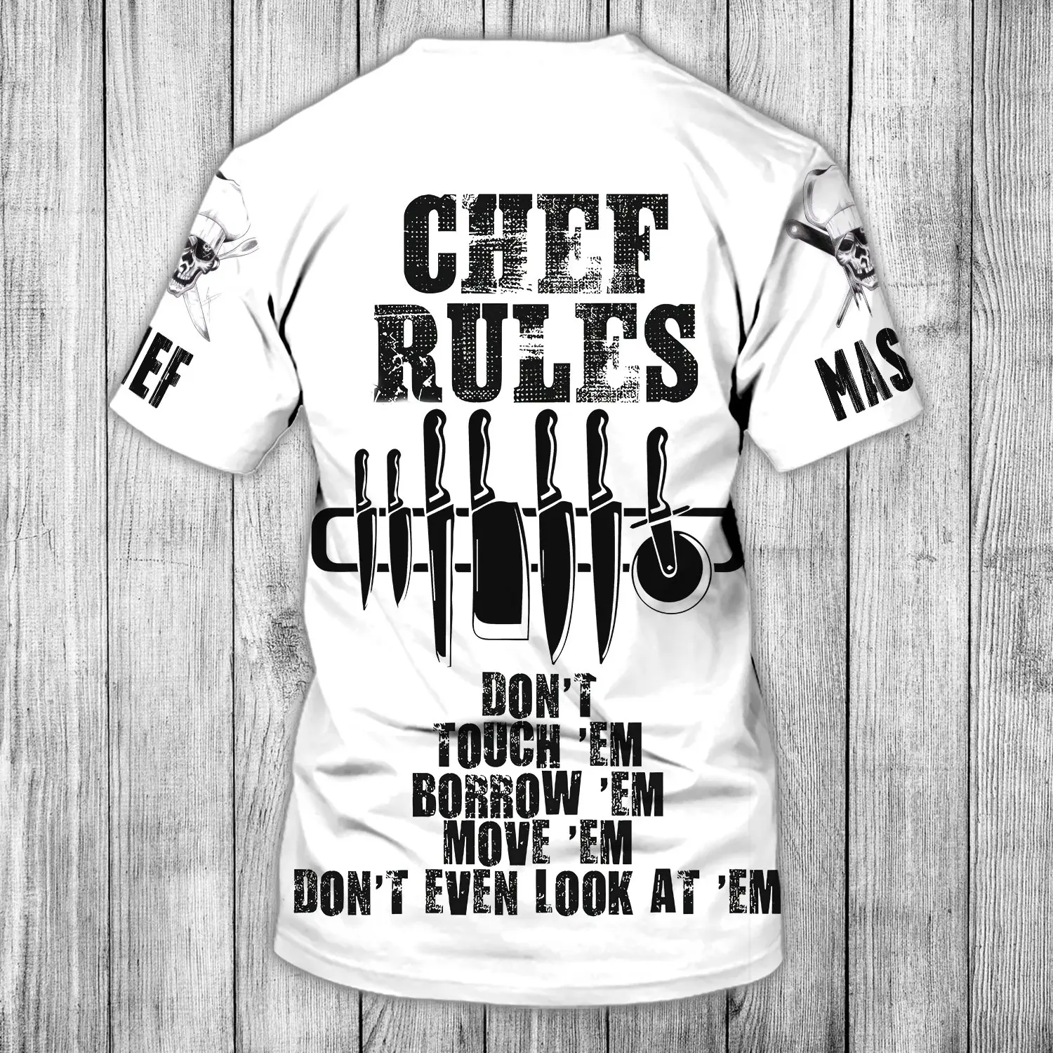 Heißer Verkauf Mode t-shirt Chef Kochen Personalisierte Name 3D Gedruckt Herren Sommer kurzarm Unisex Casual sport T-shirt DW38 – Detail 12