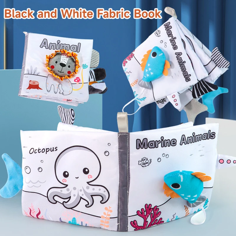 Baby Early Educational Toys Book Rustle Sound Soft Cloth Book Children Intelligence Development Learning Toys Washable Book 2
