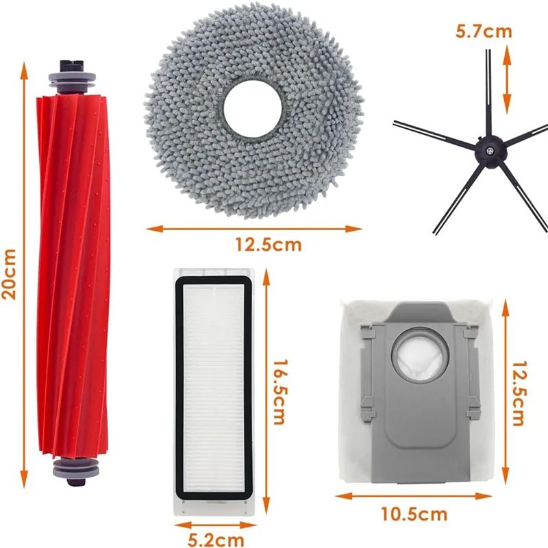 Vacuum Cleaner Replacement Parts For Roborock Q Revo/P10 A7400RR Vacuum Cleaner Main Side Brush Hepa Filter Mop Cloths Dust Bag Spare Parts