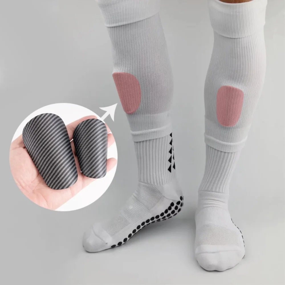 Soccer Shin Guards Shin Guard Pads Simple Imitation Carbon Fiber Practicing Football Small Size Knee