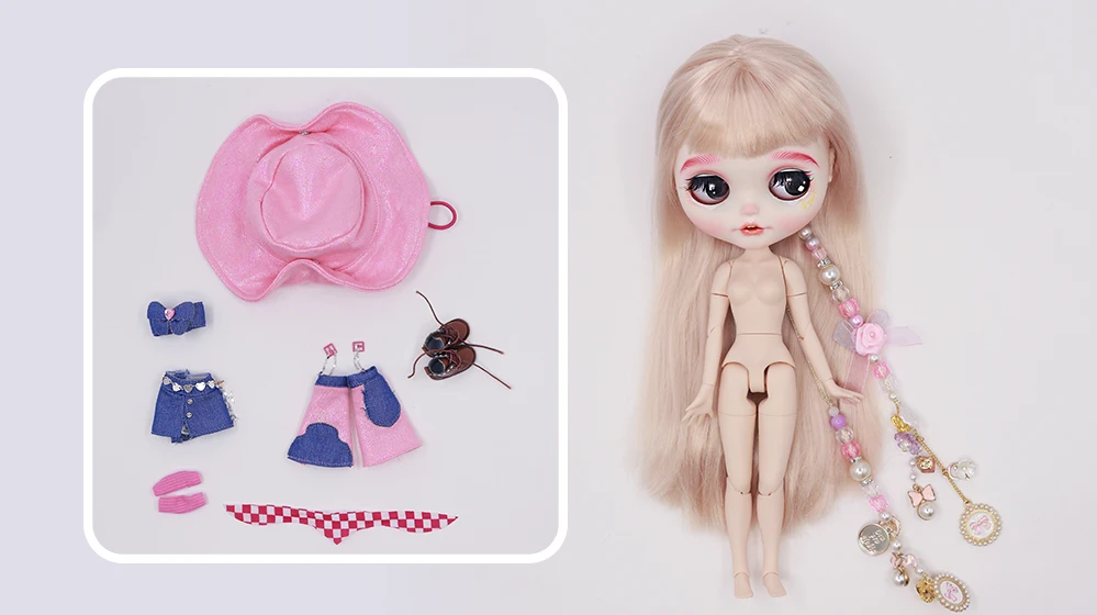 Melisa – Premium Custom Neo Blythe Bábika s blond vlasmi, bielou pokožkou a matne usmievavou tvárou 3