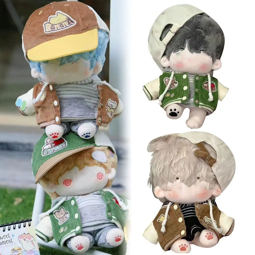 

Игрушечный игровой домик, аксессуары, бейсбольная форма, куртки с мультяшным рисунком, хлопковые набивные куклы, 20 см, Одежда для куклы