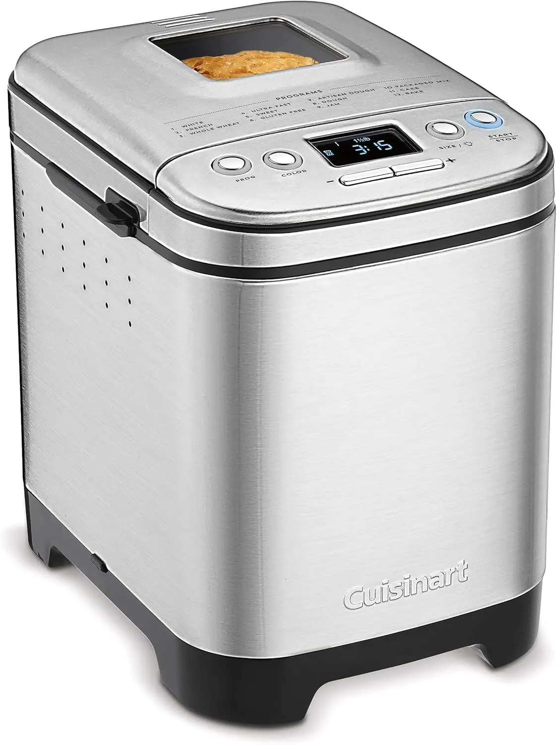 CBK-110C Compact Automatic Bread Maker, Stainless Steel，Mixes, kneads, rises, bakes and keeps it warm-automatically