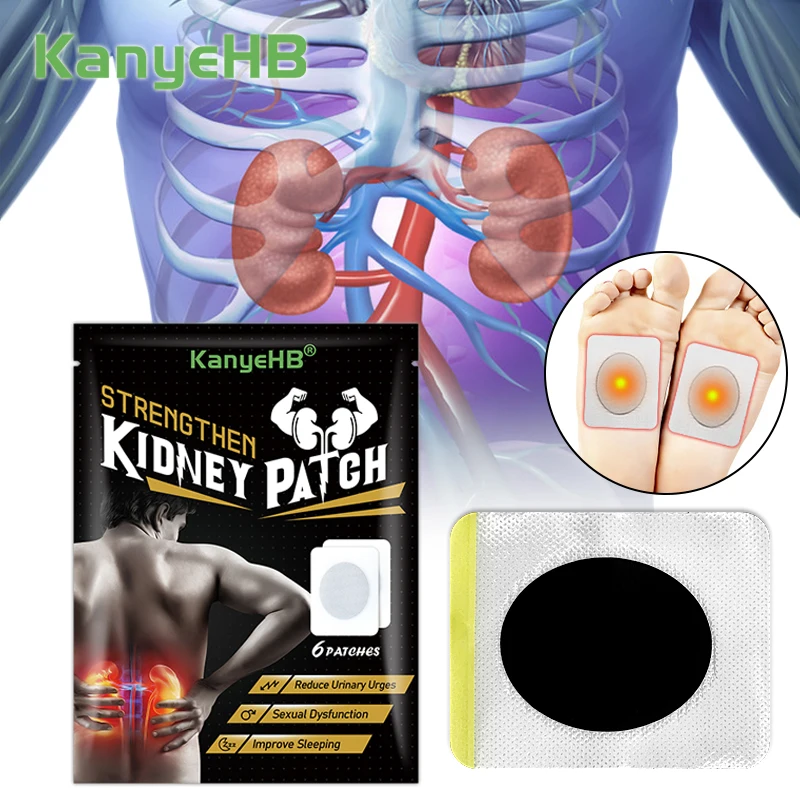 

6Pcs=1Bag Kidney Herb Medical Plaster Man Health Care Strong Kidney Improve Sexual Function Sticker Kidney Deficiency Patch W022