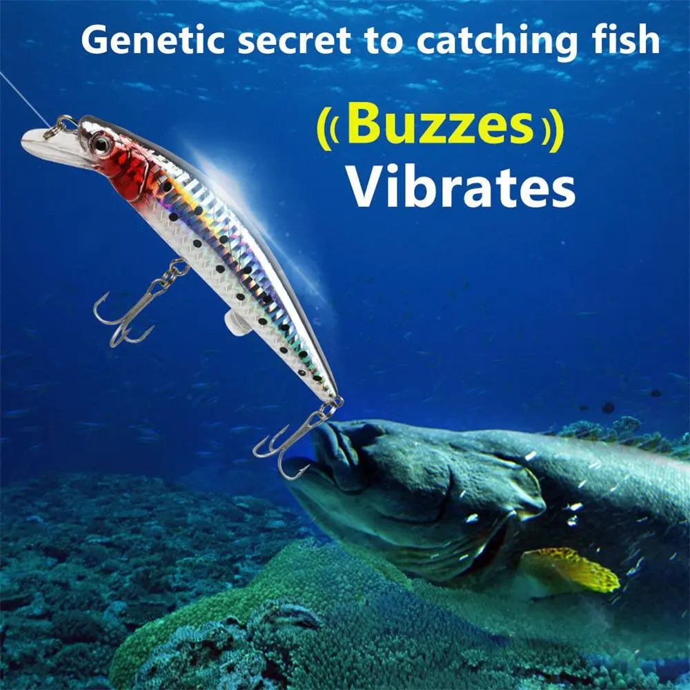 Twitching Fishing Lures Bait Light Buzzing Lure Fish USB Rechargeable 