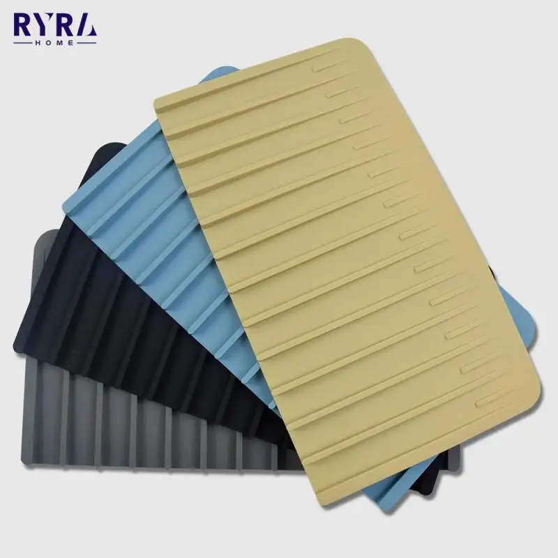 Silicone Mat Sink Splash Guard Faucet Drainage Mat Kitchen Bathroom Countertop Drying Pad Dishwasher Placemat Dinnerware faucet mat