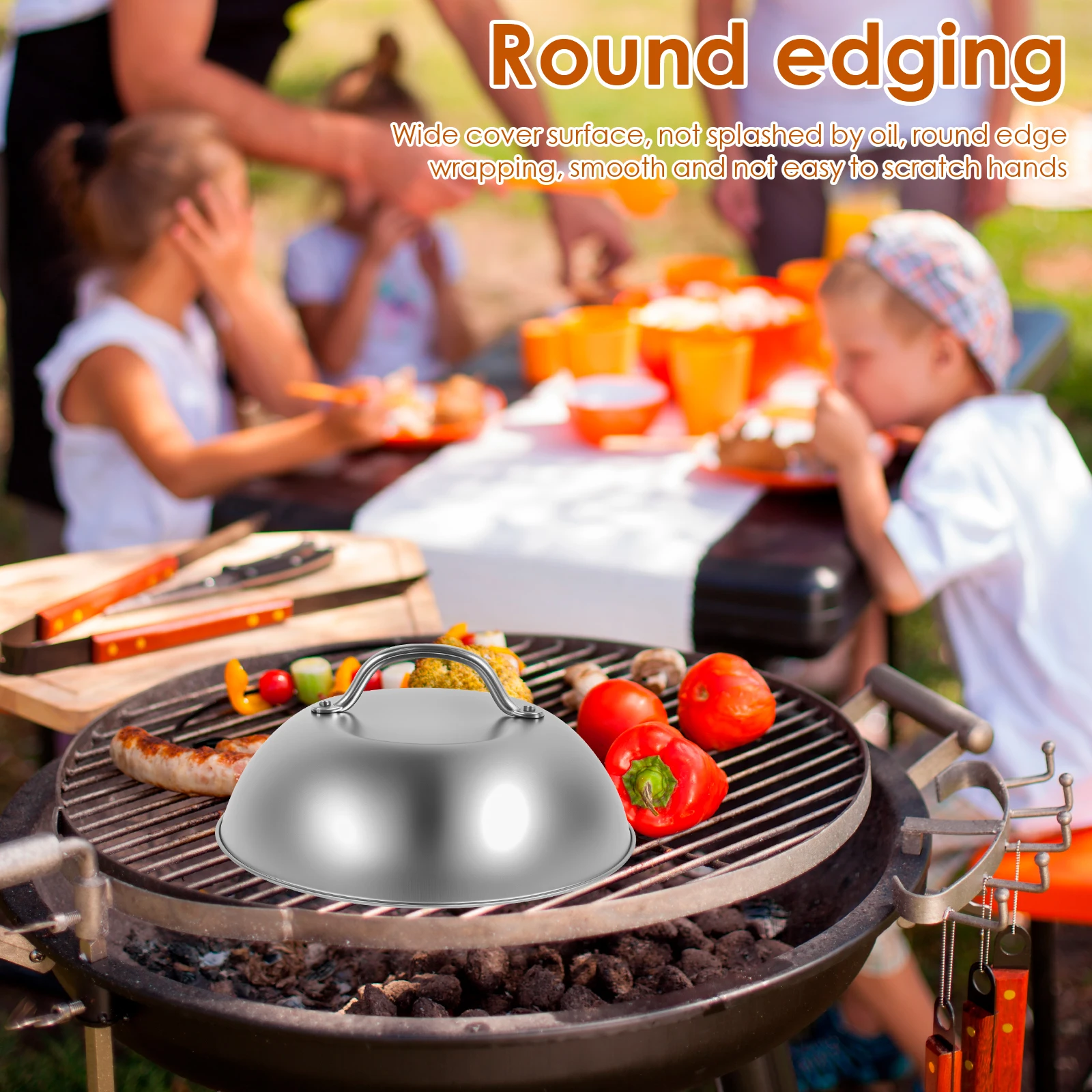 Stainless Steel Frying Pan Covers for Steak Barbecue