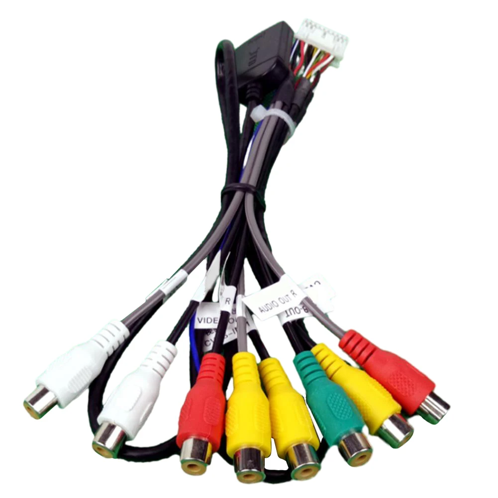 

1set DC12V Car Stereo Radio 20Pin Plug Auto RCA Video Audio Mic Cable Wire Adapter With 4G Sim Card Slot For Universal Machines