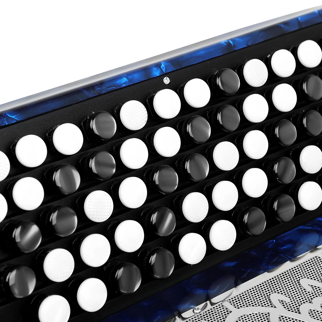 HK · LADE AH-240 Blue Bayan Akkordeon 62-Tasten-60-Bass-Taste Professionelles Akkordeon-Tastatur-Instrumentenakkordeon mit Teilen – Detail 15
