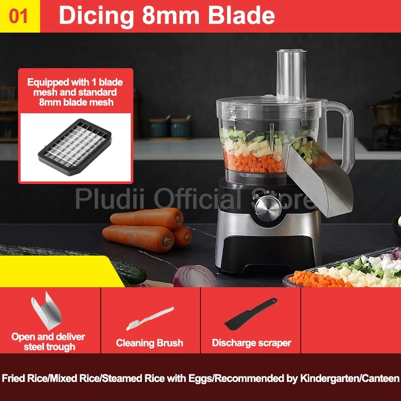 آلة تقطيع الخضراوات الكهربائية 600 واط متعددة الوظ...