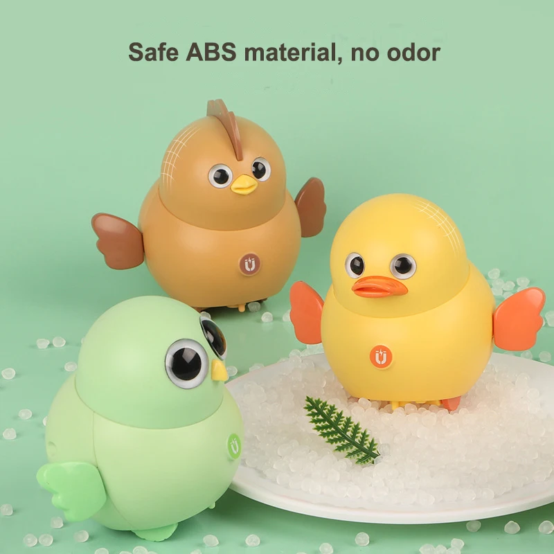 Cute Baby Learns To Crawl Electric Swinging Duck with Sound, Light and Music, Magnetic Baby Soothing Electric Duck Toy Gift 5