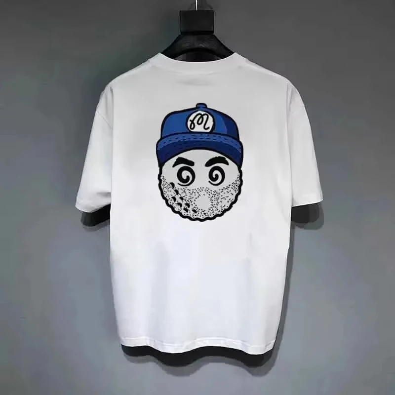Men's and women's pure cotton Korean T-shirt short sleeve T-shirt luxury brand printed top fashion clothing
