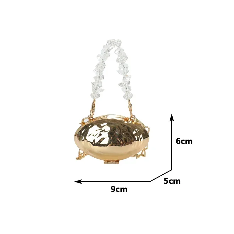 Mini Lipstick Bag Decorate Women's Shoulder Bag Chain Crossbody Designer Handbag and Purse Fashion Shell Bags Female Clutch