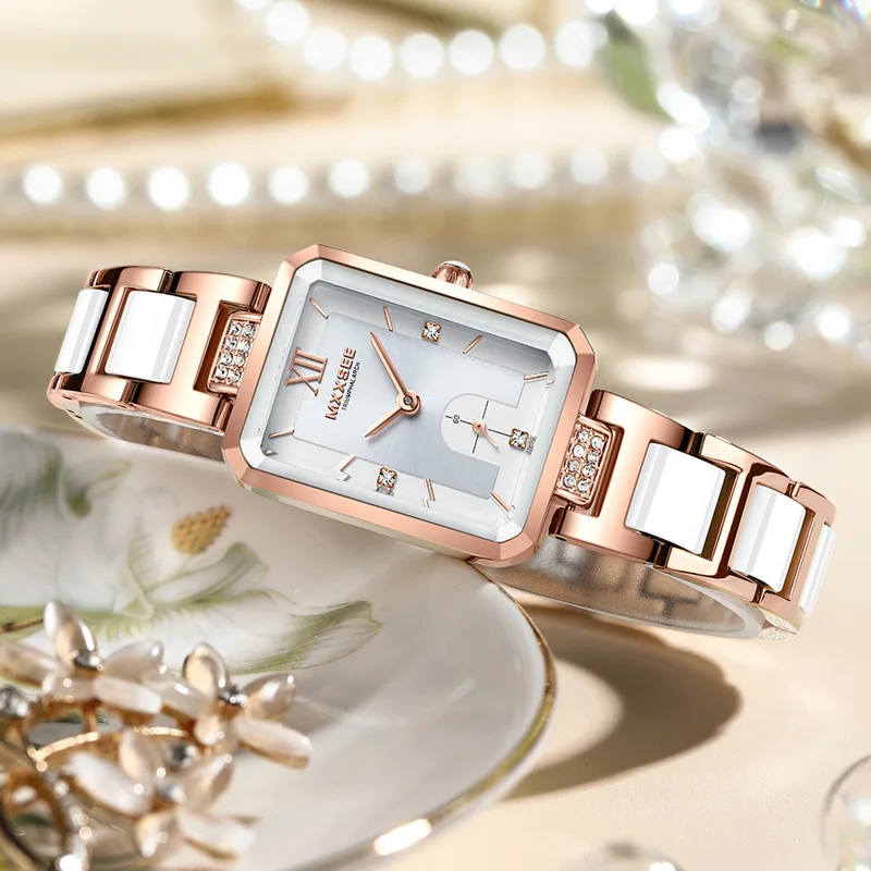 Часы женские кварцевые с браслетом из нержавеющей стали цена и фото