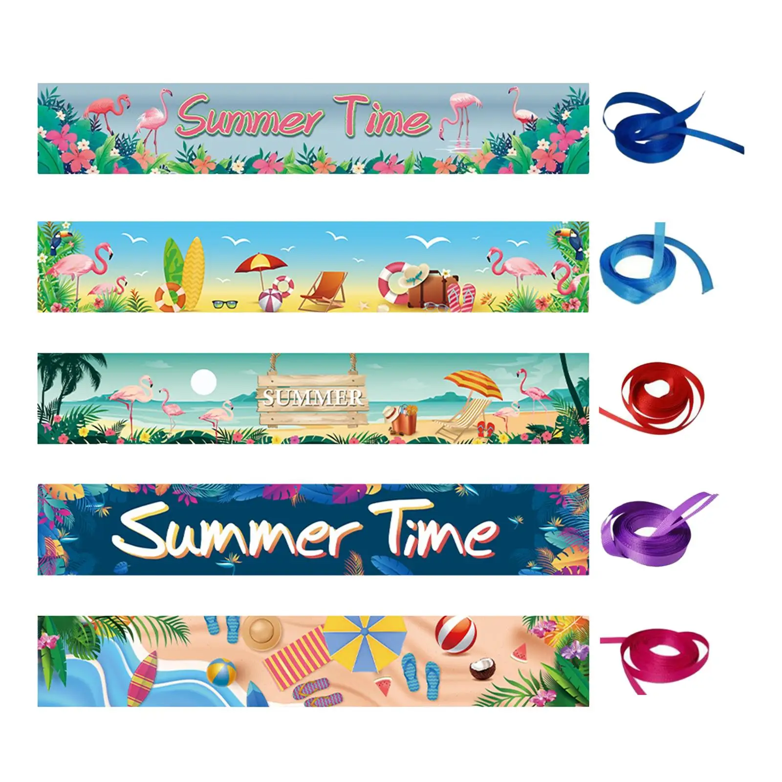 Beach Banner Summer Backdrop Durable Large Indoor Outdoor 50x300cm Birthday