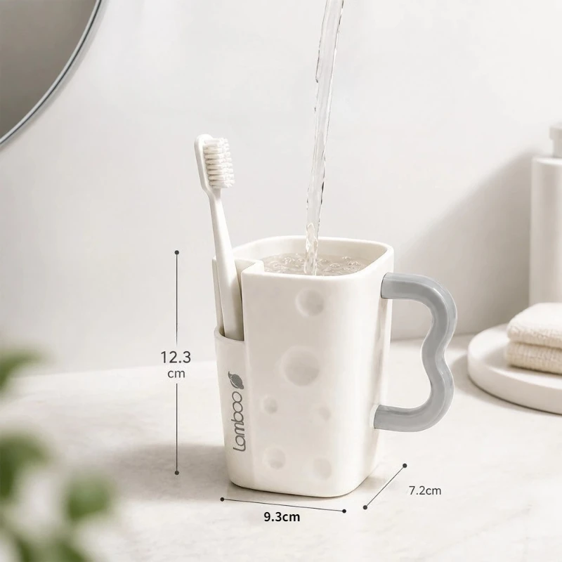 1/3Pcs Household Cup With Independent Toothbrush Placement, Suitable For Home And Boarding Students_voghion.com