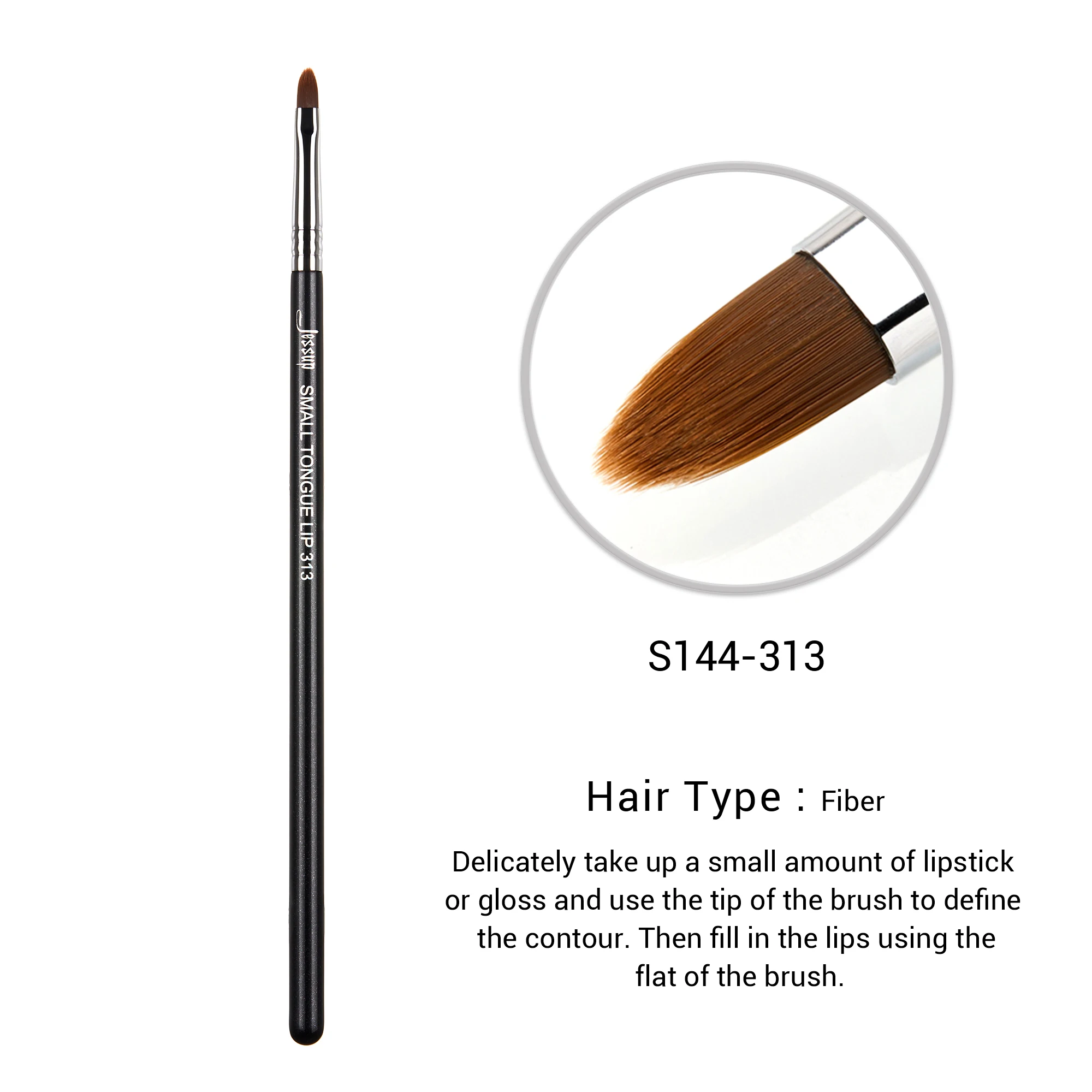 Jessup Lip Brush Professional Lip Makeup Brushes Lipstick Streak-Free Application Small Tongue Shape Contour Define Lips