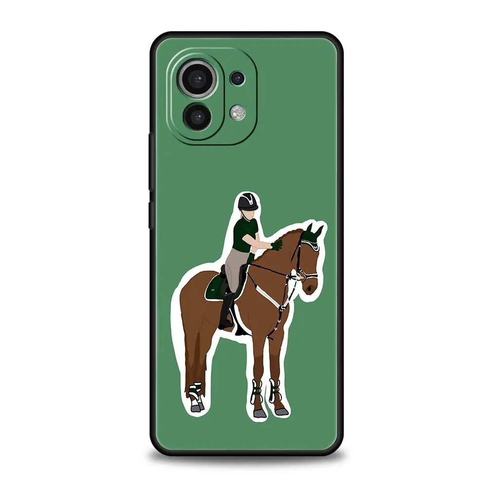 Soft Cover Phone Case with Galloping Horse Girl Artwork