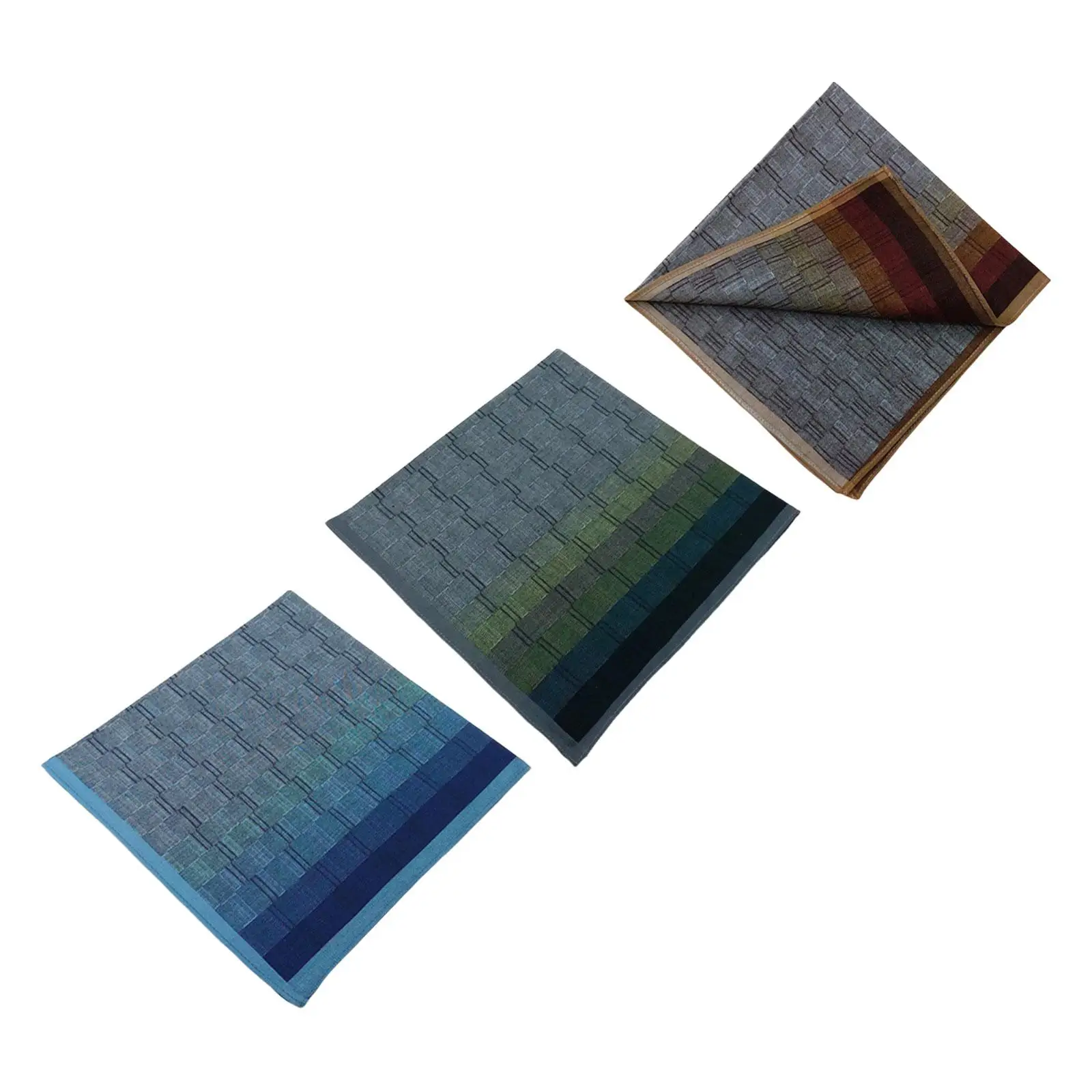 Kerchief 43cmx43cm Fashion Bandanas Durable Casual Pocket Square Hankies Men Handkerchiefs for Formal Prom Festival Grooms Party