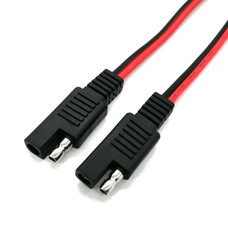 SAE 2 핀 퀵 커넥터 분리 플러그, 15CM, 14awg SAE 연장 케이블, 오토바이 발전기 태양 전지 패널 용 와이어 하네스, 2 개