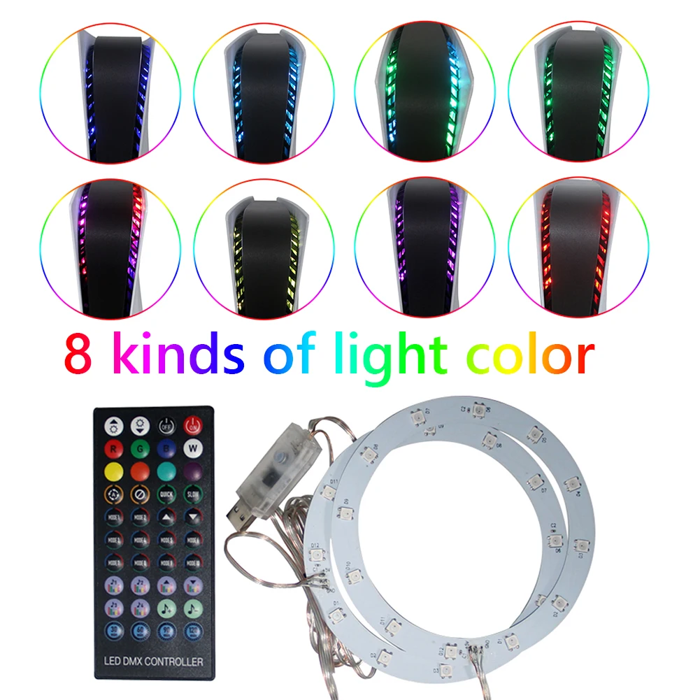 For PS5 Host Light Strip LED Sticker for PS 5 Console Light Bar Decals with  Remote Control Pickup Function Accessories - AliExpress