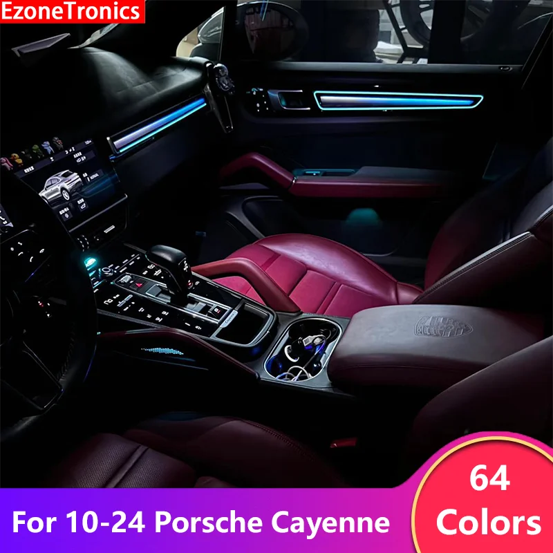 Ezontronics Ambient Light LED For Porsche Cayenne 2010- Atmosphere environtal Molded Trim ambilight Lighting Dynamic Magic