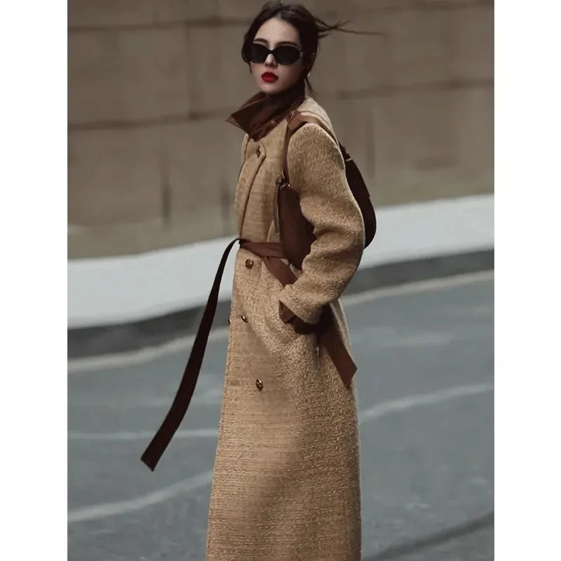 

Vestidos De Fiestaformal DressesAutumn Winter! French High-End Hepburn Style Woolen Coat For Women'S Light Luxury And Minima