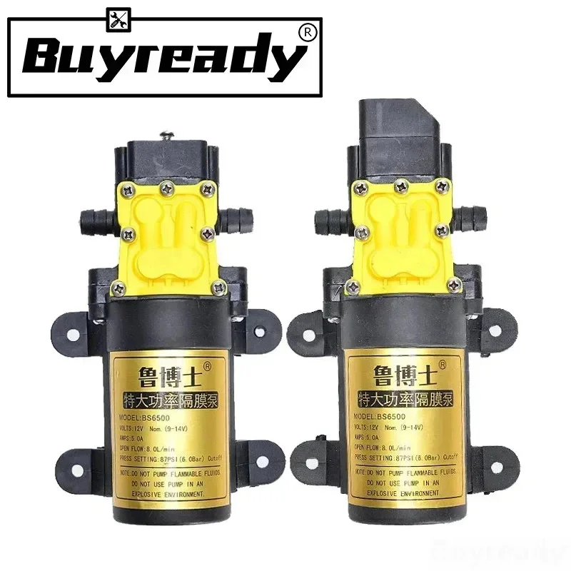 12V Agricultural Electric Spray Water Pump Small High-pressure Spraying Self-priming Diaphragm Pesticide Water liquid transfer pump