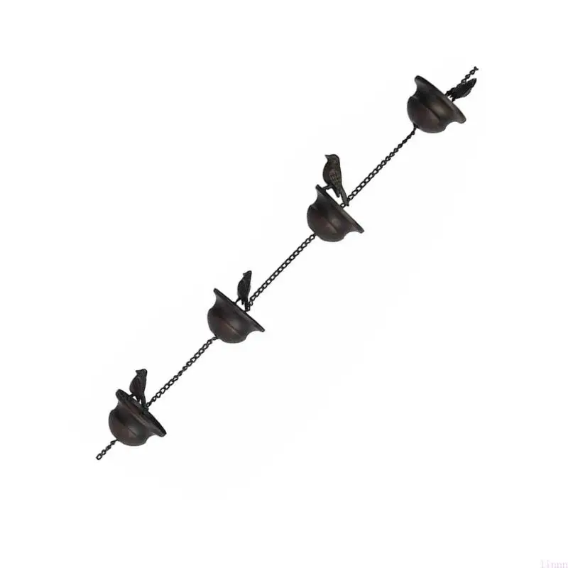 Birds on Cups Rain Chain for Gutters Downspouts Decorative Bird Rain Chain