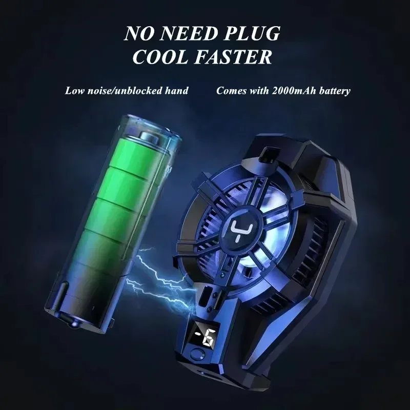 X29 Back-clip ABS Semiconductor Cooling Fan Radiator with Battery for PUBG Game Cooler for IPhone Samsung Xiaomi Cool Heat Sink