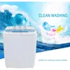 15LBS Portable Washing Machine with Draining Pump Electric Mini Washer Twin Tub Washer 4