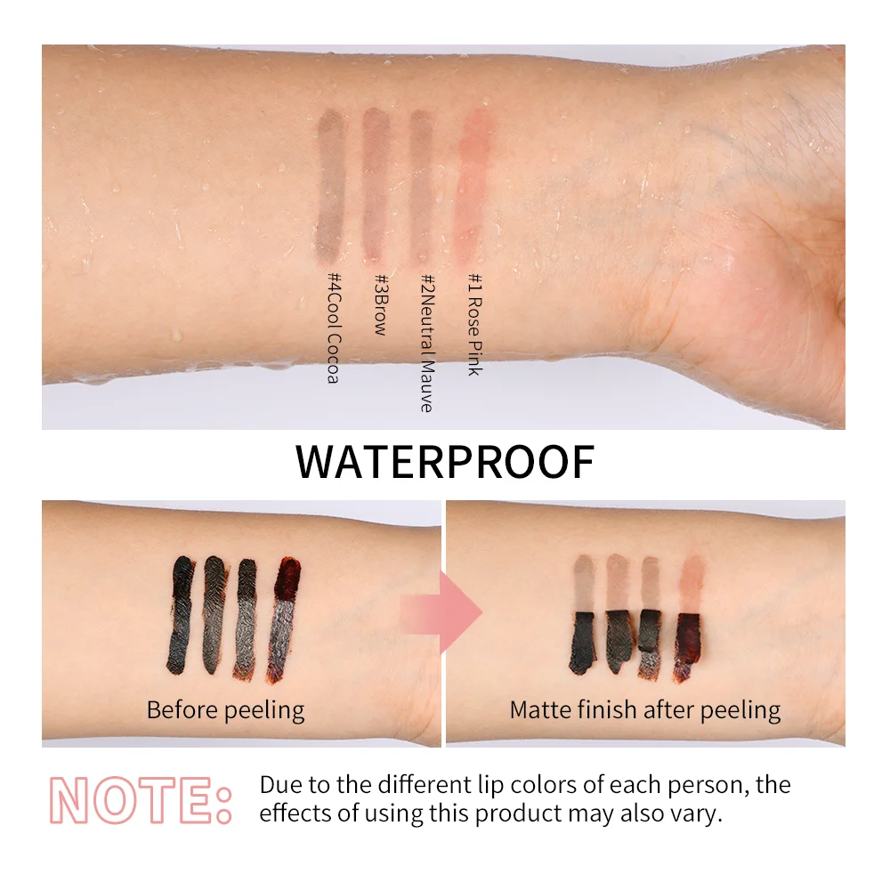 Lip Tint Peel Off Lip Liner Tattoo Waterproof Long Lasting Matte Non-Stick Cup Lip Tint Sexy Red Contour Lips MakeUp 6