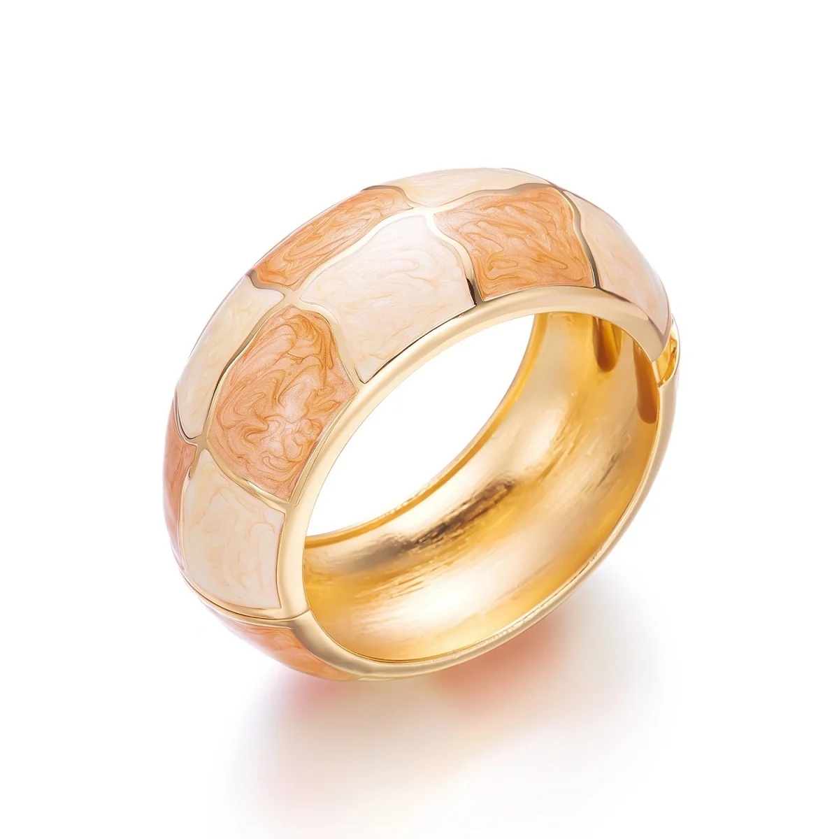 Vintage Emaille Unregelmäßige Bambusgelenk-Armbänder für Damen und Herren Punk Bunte Öltropfen Geometrische Manschetten-Armreifen Modeschmuck – Detail 5