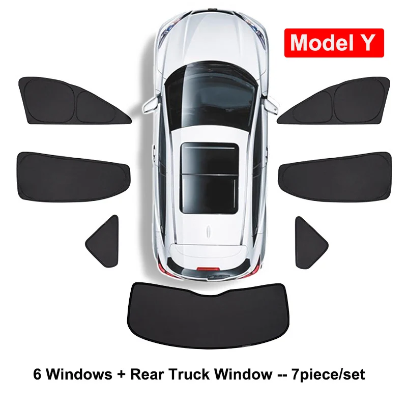 Side Window Privacy Trim Sunshade For Tesla Model 3 S X Y 2022 2021 Car Front Rear Windshield Sun Shade Decorative Accessories truck stickers Other Exterior Accessories