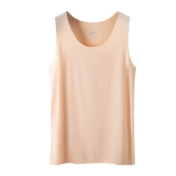 Women Summer Ice Silk Seamless Top Basic Sleeveless O-Neck Racerback Athletic Thin Shirts Plain Solid Color Yoga Quick Dropship 1