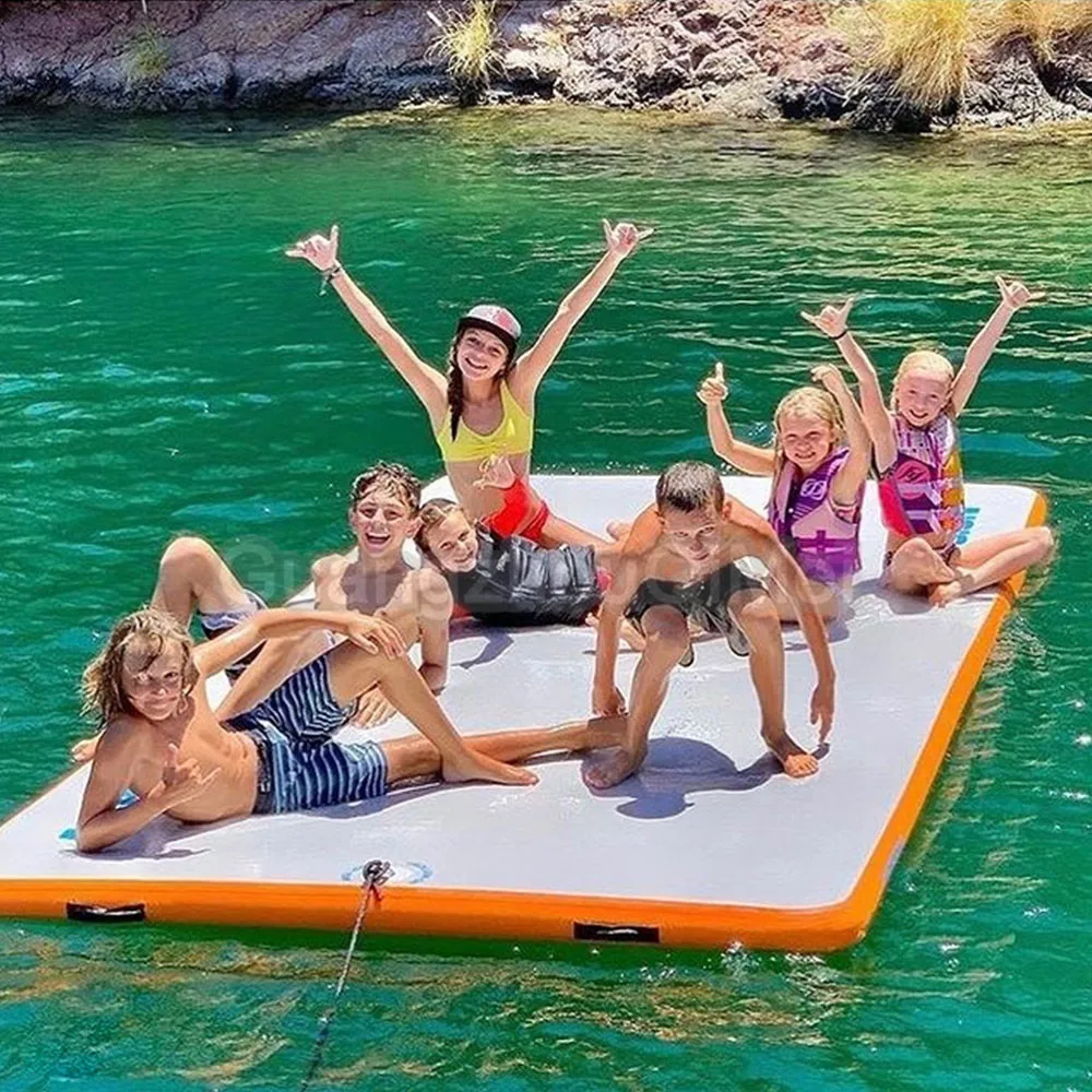 Inflatable Fishing Water Above Platform Floating Dock Mat Magic