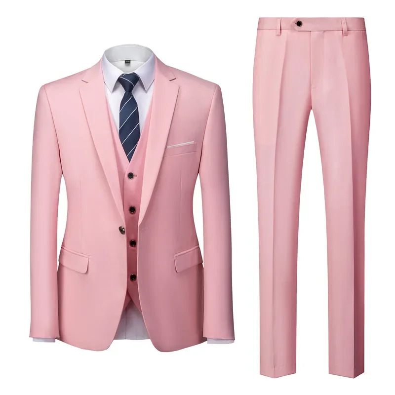 

X40-Popular men's Korean style slim-fitting suit men's plus size business casual groom's dress suit