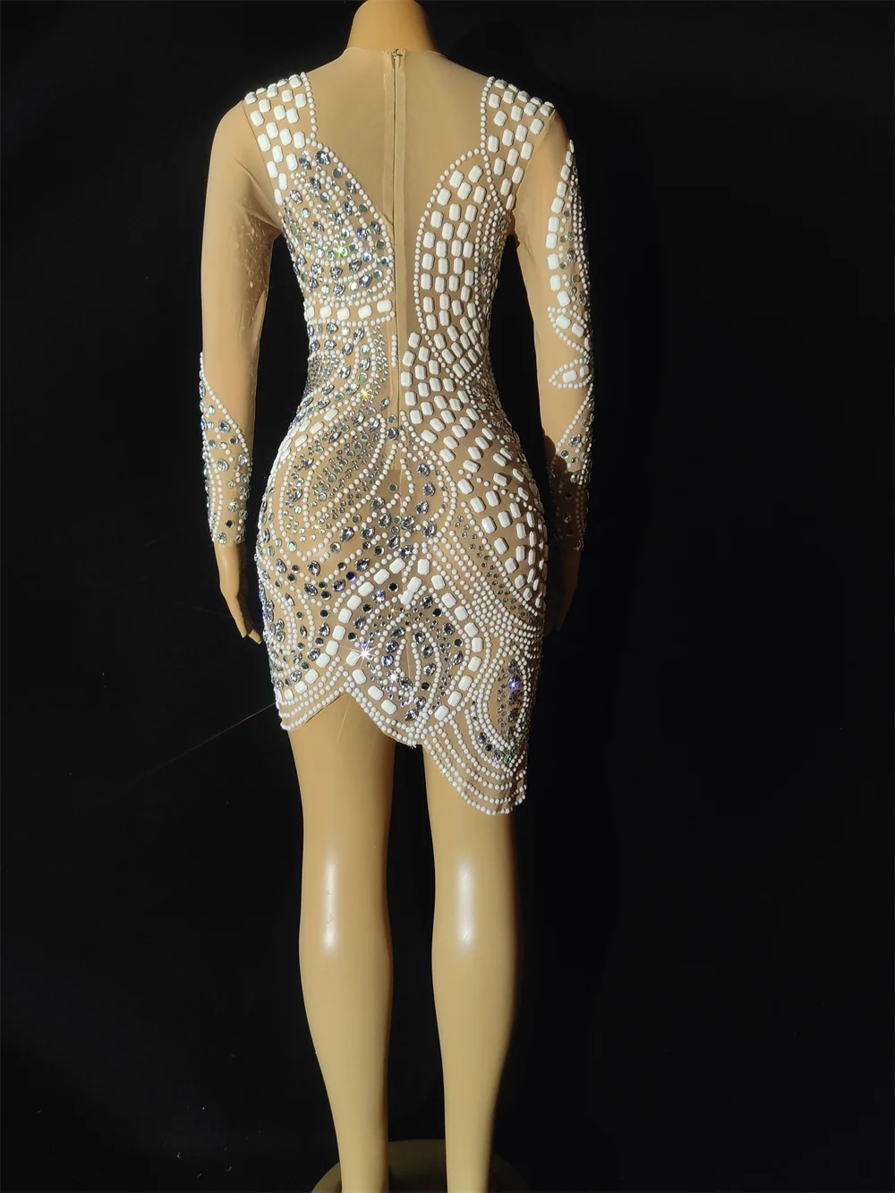 Diamond Daze Mini Dress – Crystal Rhinestone Birthday & Party Showstopper main image 1