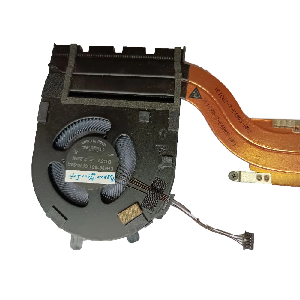 Refrigerador do Ventilador do Dissipador de Calor da Cpu para Lenovo Thinkpad E490 E590 Radiador do Portátil 02dl823 02dl824 02dl825 02dl826 Eg50040s1-cf20-s9a 02dl822 - Imagem 6