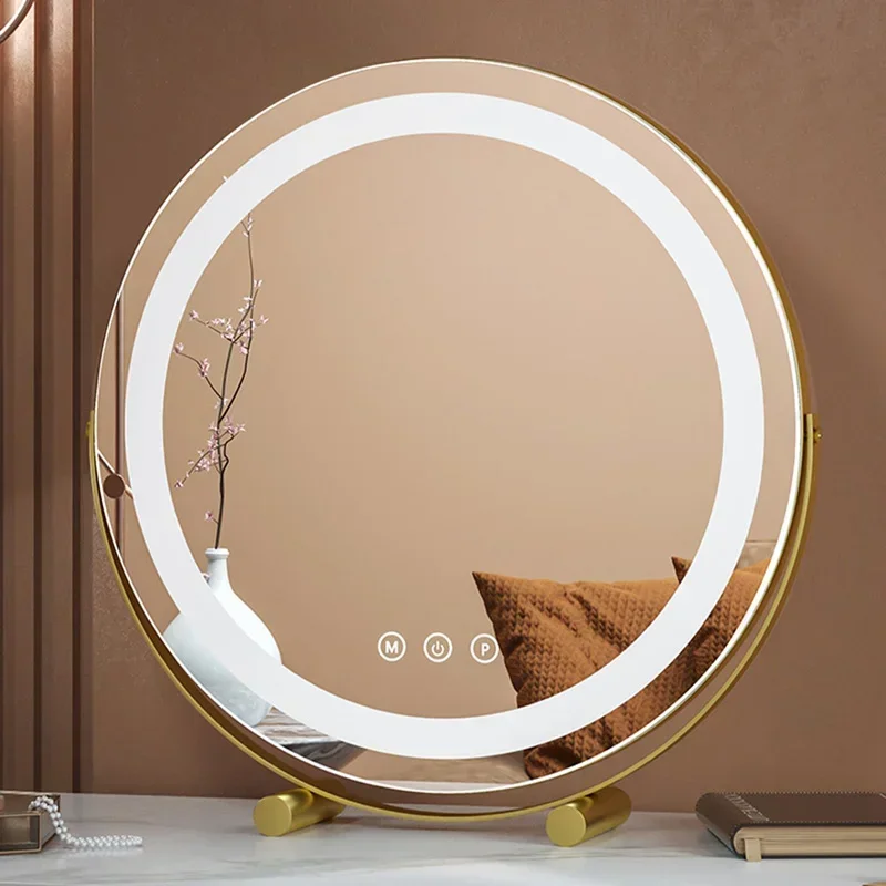 

Selfie Cosmetic Table Led Decorative Mirror Round Vanity Dresser Decorative Mirror Smart Frame Specchio Home Styling YX50DM