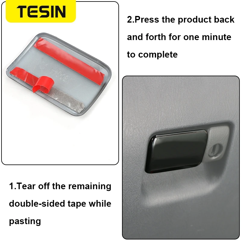 Car Interior Exterior Accessories TESIN Black Suzuki Jimny 2007-2017 Headlight Front Rear Fog Light Decoration Cover Sticker