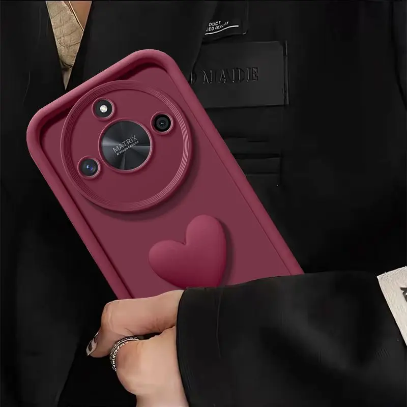 Cute 3D Love Heart Soft Silicone Phone Case