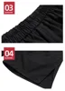 MIJKO Side Split Boxing Shorts Mens Elastic Waist Black Drawstring Five Quarter Pants 5