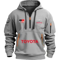 Sweat à capuche demi-zip unisexe Toyota GR Racing Team Printemps-Automne 2026, style streetwear décontracté et sportif 3
